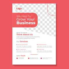 Business conference flyer template or online live webinar and corporate Business flyer, leaflet, poster layout, Business Brochure template design