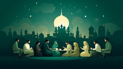 People Sitting Around Table During Ramadan 2024
