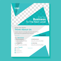 Business conference flyer template or online live webinar and corporate Business flyer, leaflet, poster layout, Business Brochure template design