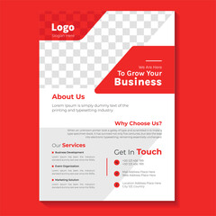Business conference flyer template or online live webinar and corporate Business flyer, leaflet, poster layout, Business Brochure template design