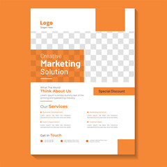 Business conference flyer template or online live webinar and corporate Business flyer, leaflet, poster layout, Business Brochure template design