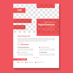 Business conference flyer template or online live webinar and corporate Business flyer, leaflet, poster layout, Business Brochure template design