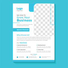 Business conference flyer template or online live webinar and corporate Business flyer, leaflet, poster layout, Business Brochure template design