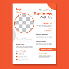 Business conference flyer template or online live webinar and corporate Business flyer, leaflet, poster layout, Business Brochure template design