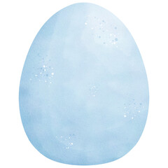 Watercolor Easter Egg Illustration Isolated on Transparent Background