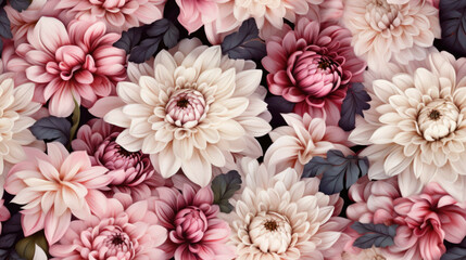 Seamless Tilable Flowers Texture Pattern