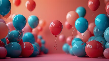 A Bunch of Balloons Floating in the Air