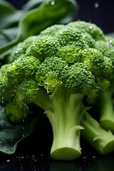 Up Close and Personal with Vibrant Fresh Green Broccoli - The Superfood