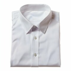 Classic Men's White Dress Shirt Isolated on White Background. Generative ai