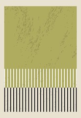 Flat illustration. Geometric poster concept. The picture shows a geometric figure with lines. Minimalist poster. Perfect as a home decor, screensaver, cover and background for anything..