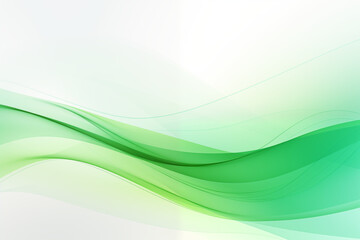 Light background with green bright abstract lines
