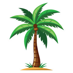 Coconut tree vector illustration and artwork