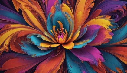 Vibrant Gradient Flower