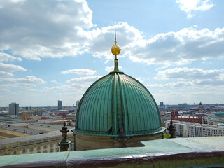 The view from the Berlin Dom observation deck. Aerial view of Berlin, Germany