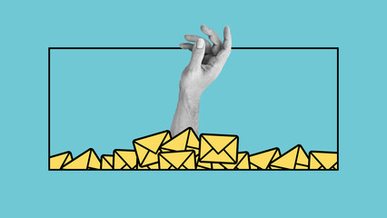 Task prioritization, and a clutter-free inbox. Hand from spam letters. Organize, and respond to...