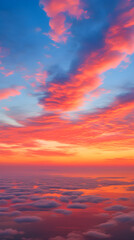 Naklejka na ściany i meble An Illuminating Sunrise Over a Peaceful Landscape: A Spectral Dance of Morning Colors