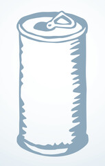 Can bottle. Vector drawing sketch