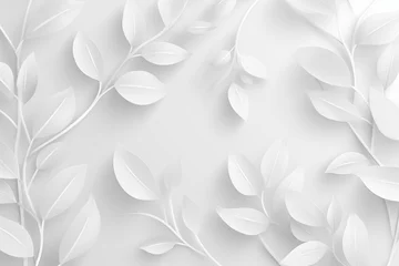 Foto op Canvas White paper flowers background © Vilma