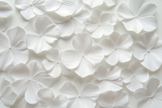 White paper flowers background