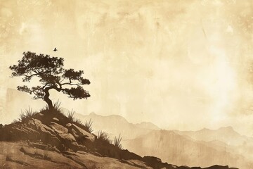 Tree on Rocky Hilltop