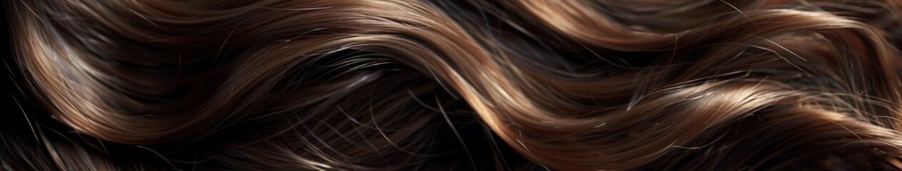 Close-Up of Long Brown Hair - Powered by Adobe