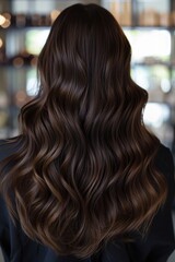 Naklejka premium Long Brown Hair Woman