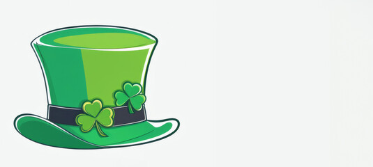 Green St. Patrick's Day hat isolated on white background