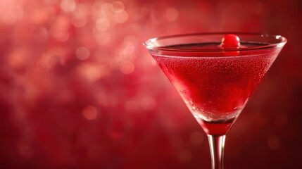 Glass of cold Cosmopolitan Cocktail