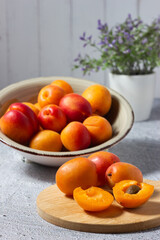 Obraz na płótnie Canvas Apricot colors; A juicy palette of natural colors.