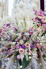 Detail of the floral arrangement of an Easter throne.