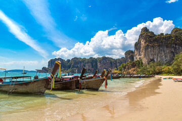 Boat at Railay Beach in  Thailand © Sergii Figurnyi