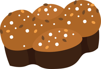 Colomba italian easter bread. Colorful vector drawind illustration. Typical Italian easter cake, dove bread.	