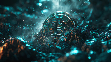 Blue Water Drops Dance in Cosmic Galaxy