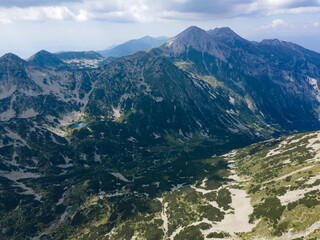 Aerial view of Pirin Mountain near Banderitsa River, Bulgaria