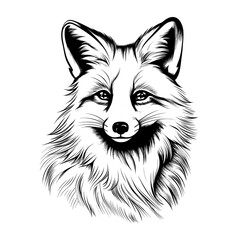 fox cartoon isolated on white