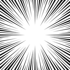 Obraz premium Black radial speed line burst for background