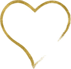 Gold Glitter Heart Border Frame