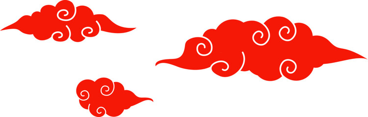 asian cloud decoration vector  traditional chinese cloud