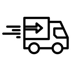 Fototapeta premium Truck icon. Freight, delivery symbol. Vector illustration