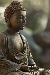 Buddha statue, zen style. Symbol for peace and harmony.