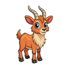 Cute goat vector illustration and artwork