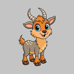 Cute goat vector illustration and artwork