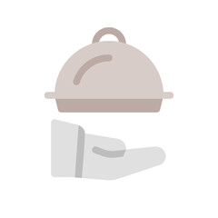 This is the Room Service icon from the Hotel icon collection with an Color style
