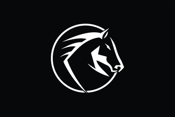 Horse mascot sports logo design vector