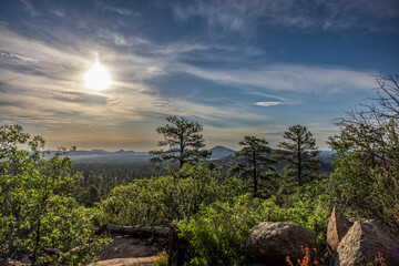 sunset in the mountains