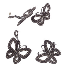 Fashion Silver Earrings with beautiful work detail is value. Luxury Silver diamond earring is...