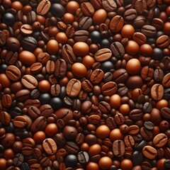 coffee beans background. Generative AI