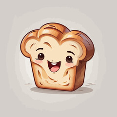 Bread Icon Cartoon Design Very Cool