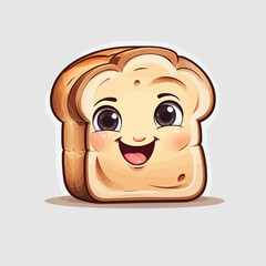 Bread Icon Cartoon Design Very Cool 