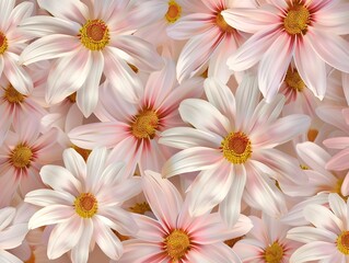 Flowers wall background with amazing daisy flowers